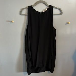 Athleta silk long split side tank top with keyhole accent